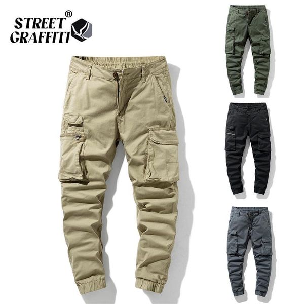 spring men's cotton cargo pants clothing autumn casual fashion elastic waist quality pantalones tipo men, Black
spring men's cotton cargo pants clothing autumn casual fashion elastic waist quality pantalones tipo men, Black