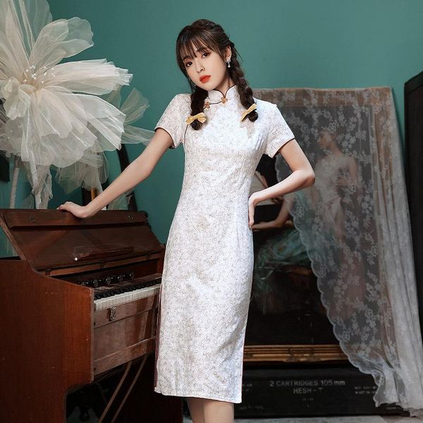 white women embroidery floral straight cheongsam dresses short sleeve classical qipao bridesmaid wedding party chinese dress 3xl ethnic clot, Red
white women embroidery floral straight cheongsam dresses short sleeve classical qipao bridesmaid wedding party chinese dress 3xl ethnic clot, Red