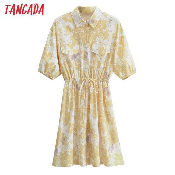 tangada summer women yellow flowers print shirt dress short sleeve office ladies mini dress 1f129 210609, Black;gray
tangada summer women yellow flowers print shirt dress short sleeve office ladies mini dress 1f129 210609, Black;gray