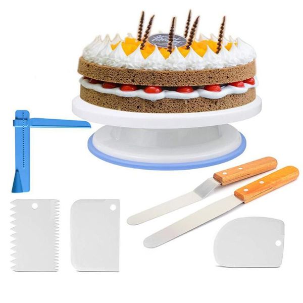7pcs/set stainless steel cake tools turntable rotating dough tool decorating cream cakes stand rotary table baking & pastry
7pcs/set stainless steel cake tools turntable rotating dough tool decorating cream cakes stand rotary table baking & pastry