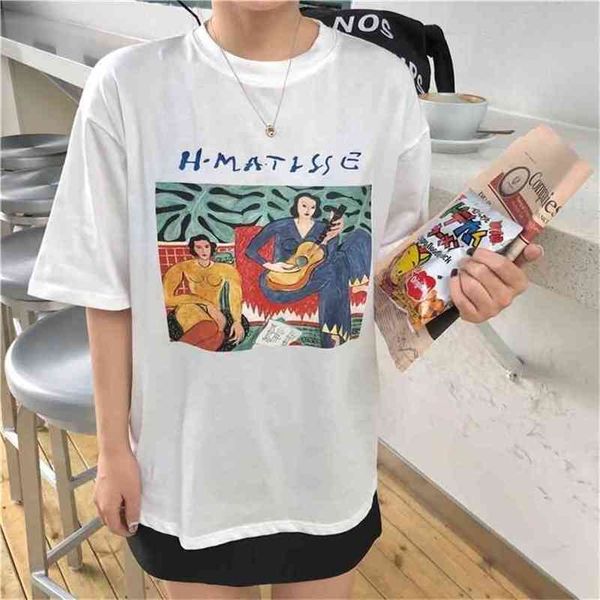 women henri matisse la musica painting t-shirt korean fashion cute graphic tee retro ulzzang style shirt 210512, White
women henri matisse la musica painting t-shirt korean fashion cute graphic tee retro ulzzang style shirt 210512, White