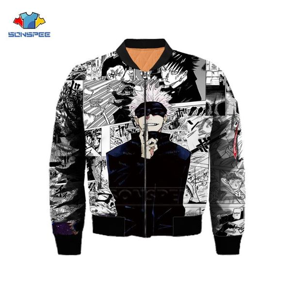 men's jackets sonspee anime jujutsu kaisen gojo satoru jacket men 3d print hip hop flight winter thick keep warm streetwear coat female, Black;brown
men's jackets sonspee anime jujutsu kaisen gojo satoru jacket men 3d print hip hop flight winter thick keep warm streetwear coat female, Black;brown