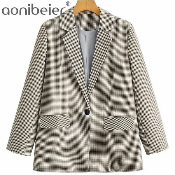 women's suits & blazers aonibeier hit color houndstooth loose 2021 autumn notched collar flap pockets single button women long jackets, White;black
women's suits & blazers aonibeier hit color houndstooth loose 2021 autumn notched collar flap pockets single button women long jackets, White;black