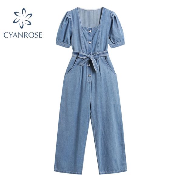 summer vintage denim jumpsuit female with belt square collar casual jeans fashion short-sleeved loose pants jumpsuit ladies 210417, Black;white
summer vintage denim jumpsuit female with belt square collar casual jeans fashion short-sleeved loose pants jumpsuit ladies 210417, Black;white