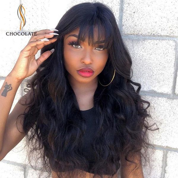lace front wig human hair brazilian wigs body wave glueless with bang 12-26inches 100% virgin wigs1, Black;brown
lace front wig human hair brazilian wigs body wave glueless with bang 12-26inches 100% virgin wigs1, Black;brown