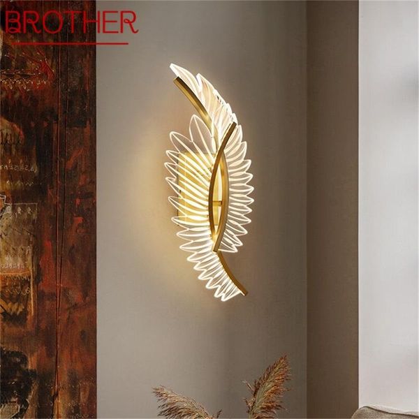 wall lamp brother postmodern brass lights sconces simple feather shape fixtures decorative for home
wall lamp brother postmodern brass lights sconces simple feather shape fixtures decorative for home