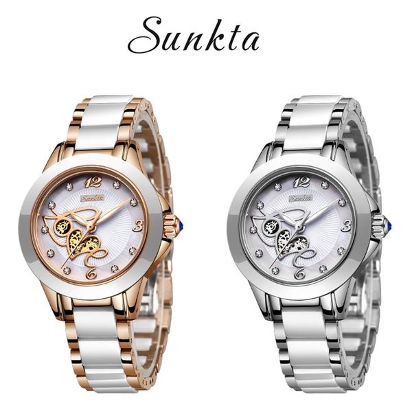sunkta white ceramic quartz women watches brand luxury simple clock girl bracelet diamond watches ladies relogio feminino 210517, Slivery;brown
sunkta white ceramic quartz women watches brand luxury simple clock girl bracelet diamond watches ladies relogio feminino 210517, Slivery;brown