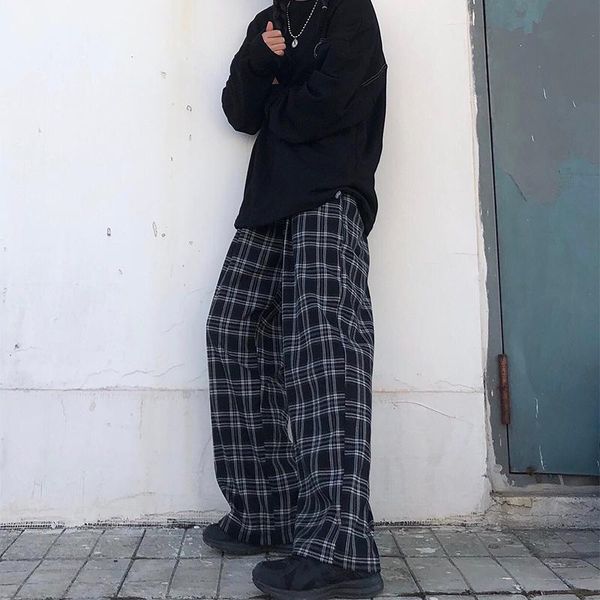 women's pants & capris vintage punk harajuku plaid hip hop casual large size gothic loose straight black style ins streetwear fashion, Black;white
women's pants & capris vintage punk harajuku plaid hip hop casual large size gothic loose straight black style ins streetwear fashion, Black;white
