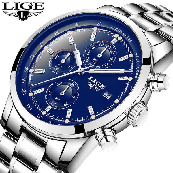lige watch men luxury brand fashion quautz watches men's full steel multi-function military sport wristwatch relogio masculino 210527, Slivery;brown
lige watch men luxury brand fashion quautz watches men's full steel multi-function military sport wristwatch relogio masculino 210527, Slivery;brown