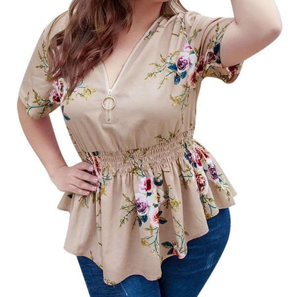 chiffon blouse 2021 summer women clothing peplum v-neck causal zipper blusas boho floral printed 4xl plus size shirts m0544 women's bl, White
chiffon blouse 2021 summer women clothing peplum v-neck causal zipper blusas boho floral printed 4xl plus size shirts m0544 women's bl, White