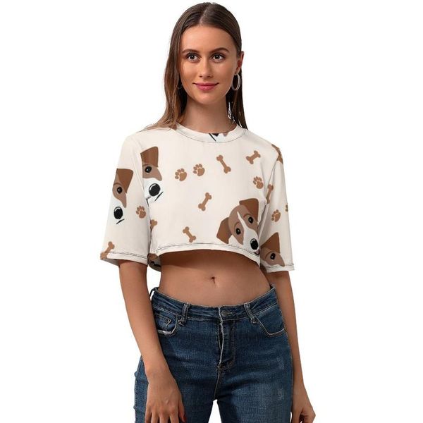 women's t-shirt jack russell terrier crop tee shirt pattern womens t o neck fashion short-sleeve street polyester tshirt, White
women's t-shirt jack russell terrier crop tee shirt pattern womens t o neck fashion short-sleeve street polyester tshirt, White