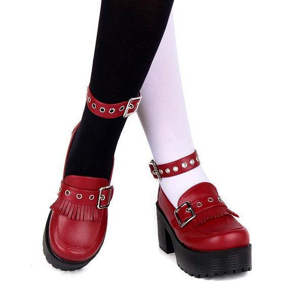dress shoes female spring autumn anime lolita cosplay casual punk college uniform high heeled pu tassel women platform, Black
dress shoes female spring autumn anime lolita cosplay casual punk college uniform high heeled pu tassel women platform, Black