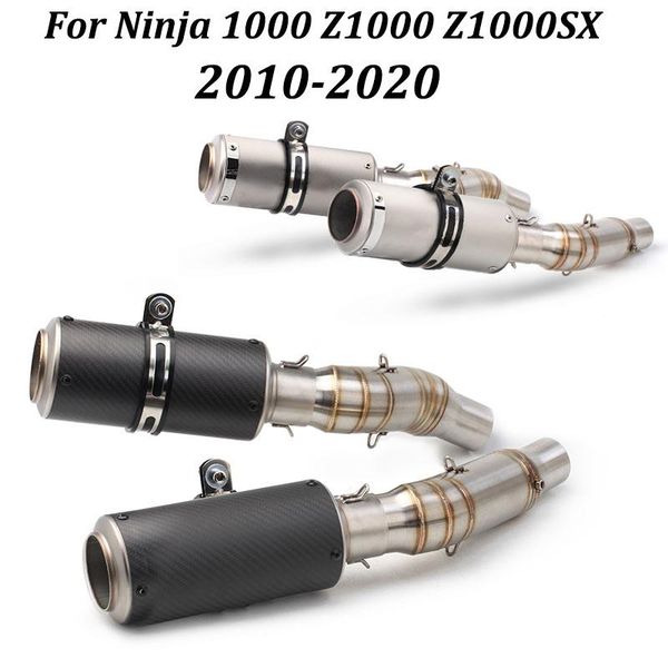 for ninja 1000 z1000 z1000sx 2010-2021 motocross motorcycle exhaust pipe mid slip on 51mm carbon fiber muffler system
for ninja 1000 z1000 z1000sx 2010-2021 motocross motorcycle exhaust pipe mid slip on 51mm carbon fiber muffler system