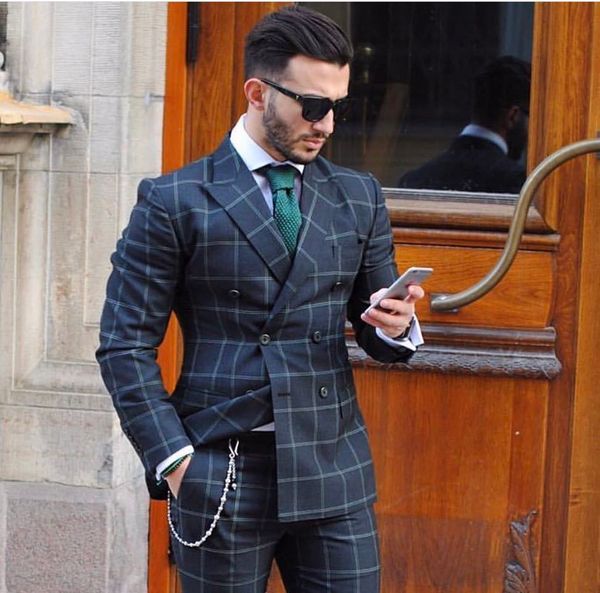 men's suits & blazers dark plaid suit with double cufflink, male blazer, jacket + pants, slim fit, wedding party, graduation, two piece, White;black
men's suits & blazers dark plaid suit with double cufflink, male blazer, jacket + pants, slim fit, wedding party, graduation, two piece, White;black
