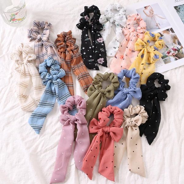 floral print scrunchies for women elastic hair bands streamers bow scarf rope ties fashion accessories, Slivery;white
floral print scrunchies for women elastic hair bands streamers bow scarf rope ties fashion accessories, Slivery;white