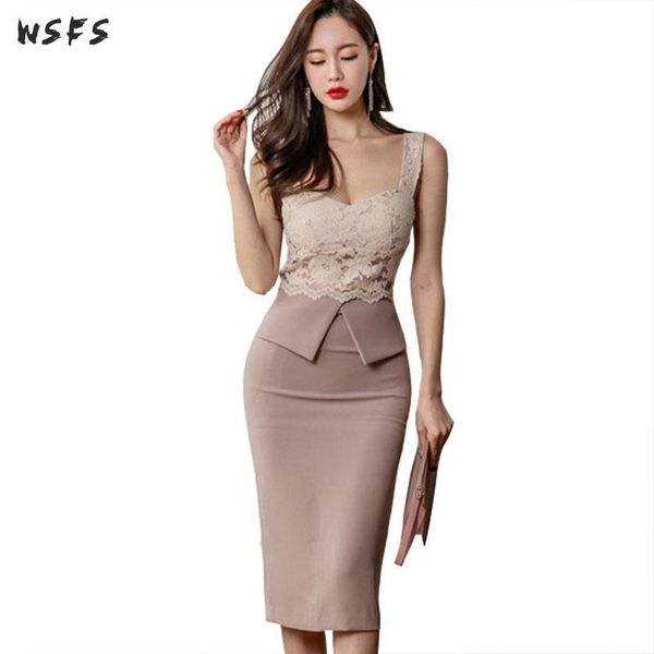 casual dresses summer lace dress khaki spaghetti strapless women vintage office ladies bodycon party pencil midi club sundress2021, Black;gray
casual dresses summer lace dress khaki spaghetti strapless women vintage office ladies bodycon party pencil midi club sundress2021, Black;gray