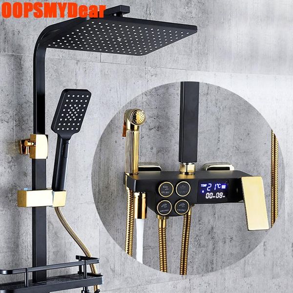 thermostatic digital shower system bathroom cold led light set wall mount square head spa rainshower black bath grifo sets
thermostatic digital shower system bathroom cold led light set wall mount square head spa rainshower black bath grifo sets