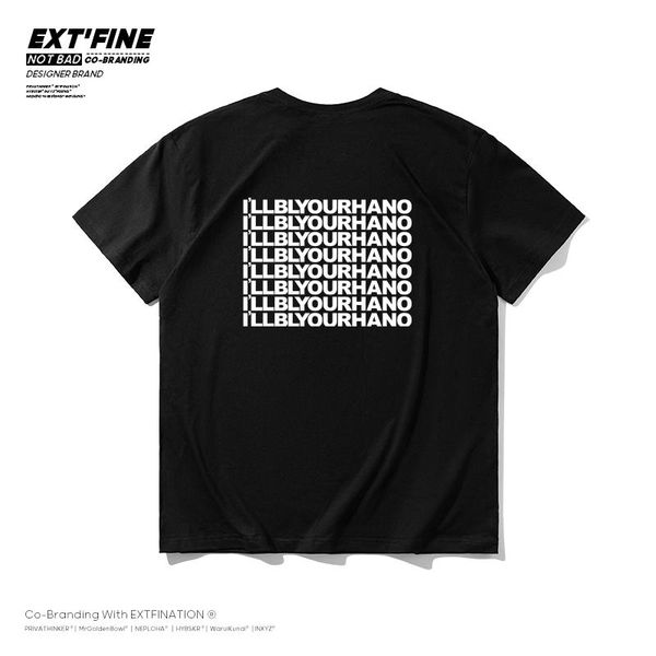 men's t-shirts extfine letter creative printed korean style simple men tshirt short sleeve harajuku hip hop streetwear 2021 summer fash, White;black
men's t-shirts extfine letter creative printed korean style simple men tshirt short sleeve harajuku hip hop streetwear 2021 summer fash, White;black