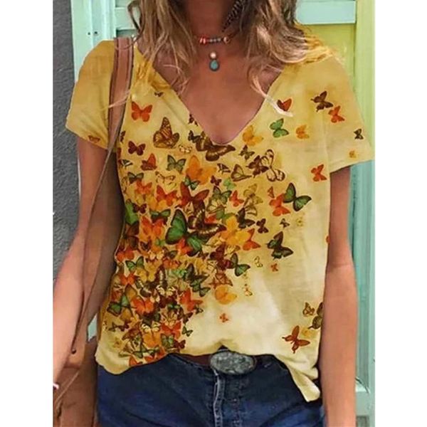 women's t-shirt womens summer short sleeve pullover fasion butterfly print casual loose harajuku streetwear vintage, White
women's t-shirt womens summer short sleeve pullover fasion butterfly print casual loose harajuku streetwear vintage, White