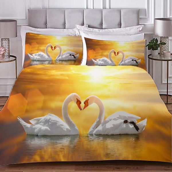 bedding sets swan pattern duvet cover&pillowcase 3d animal printed set 2/3 pcs double full king size quilt cover home textiles
bedding sets swan pattern duvet cover&pillowcase 3d animal printed set 2/3 pcs double full king size quilt cover home textiles