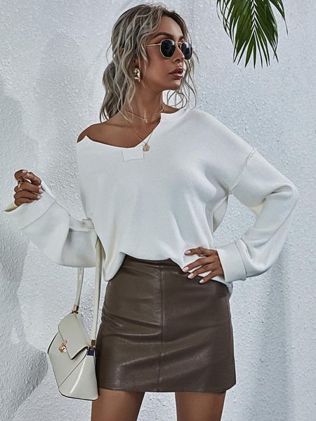 women's sweaters woman sweater autumn and winter 2021 knitted for women jumper v-neck fashion solid pullovers ladies aswinfon, White;black
women's sweaters woman sweater autumn and winter 2021 knitted for women jumper v-neck fashion solid pullovers ladies aswinfon, White;black
