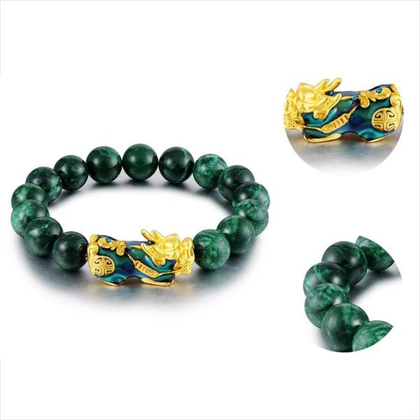 natural green onyx beads golden pixiu charm bracelet energy stone lucky for women men brave wealth feng shui bracelets beaded, strands, Black
natural green onyx beads golden pixiu charm bracelet energy stone lucky for women men brave wealth feng shui bracelets beaded, strands, Black