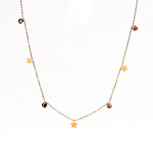 chokers stainless steel star necklace for women colorful rhinestone crystal pendant charms choker jewelry gift collier female, Golden;silver
chokers stainless steel star necklace for women colorful rhinestone crystal pendant charms choker jewelry gift collier female, Golden;silver