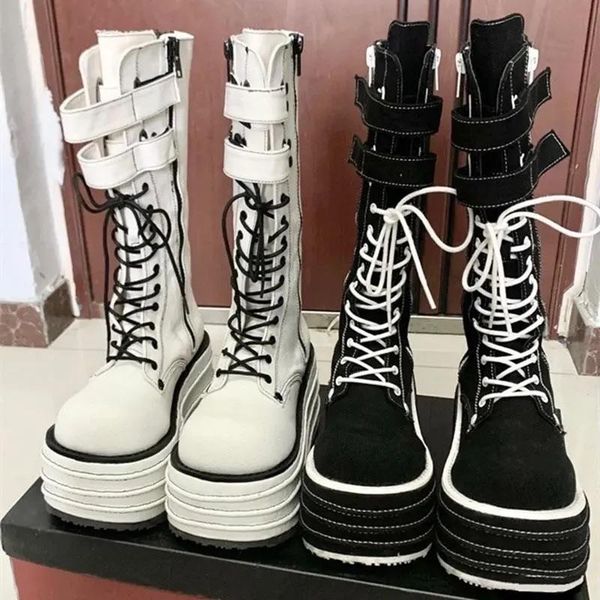 boots women's european and american trifle thick-soled straps side zipper knight increased, Black
boots women's european and american trifle thick-soled straps side zipper knight increased, Black