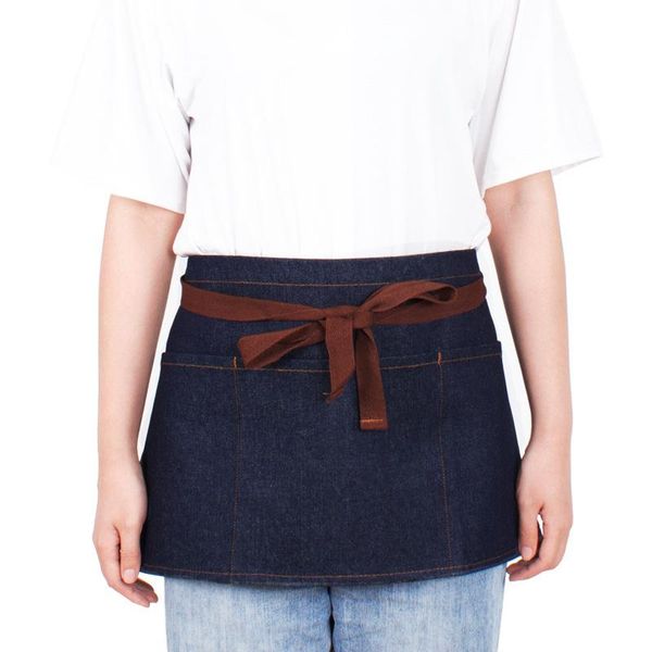 aprons waiters uniform black half-length long waist apron with pockets restaurant waitress chef kitchen accessories
aprons waiters uniform black half-length long waist apron with pockets restaurant waitress chef kitchen accessories