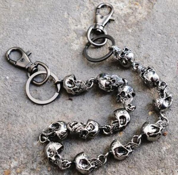 keychains slim heavy waist chain skull wallet for men biker punk key fashion accessory, Silver
keychains slim heavy waist chain skull wallet for men biker punk key fashion accessory, Silver