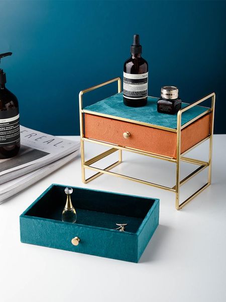 cosmetic storage rack bedroom double-layer jewelry box dressing table skin care products dust-proof stand kitchen & organization
cosmetic storage rack bedroom double-layer jewelry box dressing table skin care products dust-proof stand kitchen & organization