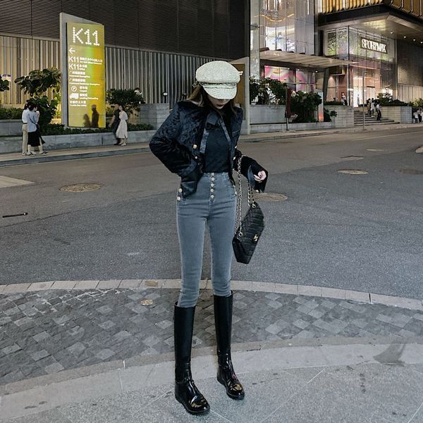 kog291 blue spring, summer, a new grey tall waist jeans show high cultivate one's morality show soft female straight feet
kog291 blue spring, summer, a new grey tall waist jeans show high cultivate one's morality show soft female straight feet