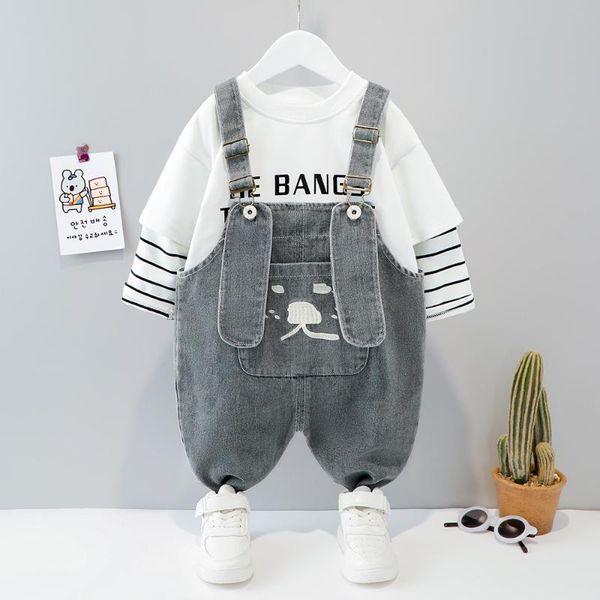 clothing sets spring 0-4 years old boy 2 pc /set fashion cotton t shirt and denim dog pants baby suit wear,, White
clothing sets spring 0-4 years old boy 2 pc /set fashion cotton t shirt and denim dog pants baby suit wear,, White
