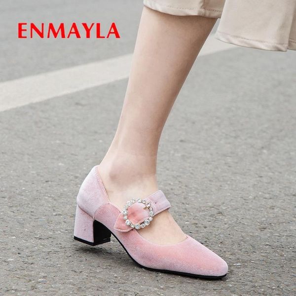 dress shoes enmayla 2021 arrival basic high square heel women flock casual slip-on solid pumps size 34-43 ly2470, Black
dress shoes enmayla 2021 arrival basic high square heel women flock casual slip-on solid pumps size 34-43 ly2470, Black