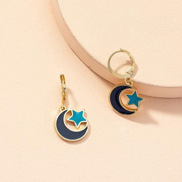 hoop & huggie 2021 vintage fashion moon star shape drop earrings for women girls korean ins simple jewelry accessories, Golden;silver
hoop & huggie 2021 vintage fashion moon star shape drop earrings for women girls korean ins simple jewelry accessories, Golden;silver