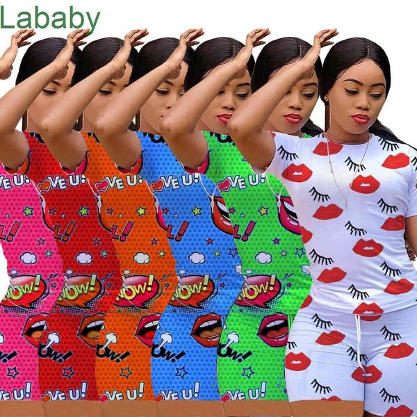 women tracksuits two piece set fashion lips printed casual short sleeve t shirt shorts outfits summer nightclub plus size sports suit, Gray
women tracksuits two piece set fashion lips printed casual short sleeve t shirt shorts outfits summer nightclub plus size sports suit, Gray