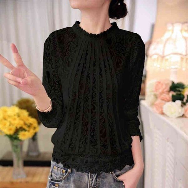 new autumn ladies white blusas women's long sleeve chiffon lace crochet blouses women clothing feminine blouse 210419
new autumn ladies white blusas women's long sleeve chiffon lace crochet blouses women clothing feminine blouse 210419