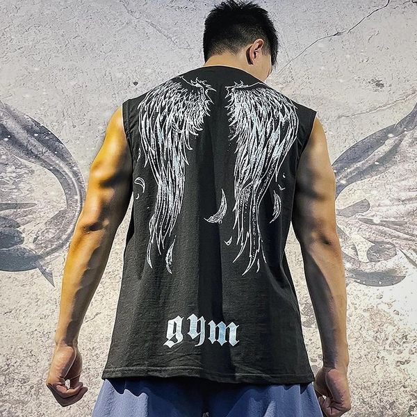 men' tank mens sleeveless wide shoulder muscle shirts, fitness, workout, White;black
men' tank mens sleeveless wide shoulder muscle shirts, fitness, workout, White;black