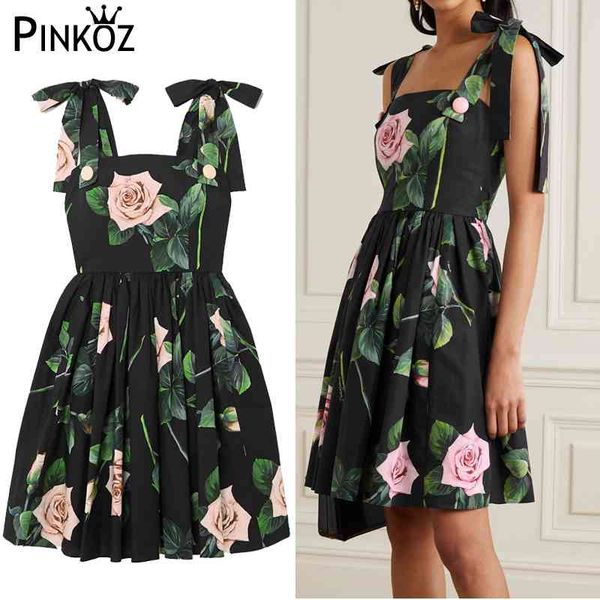 designer style rose flower mini dress summer women's floral-print black party birthday vacation es robe 210421, White
designer style rose flower mini dress summer women's floral-print black party birthday vacation es robe 210421, White