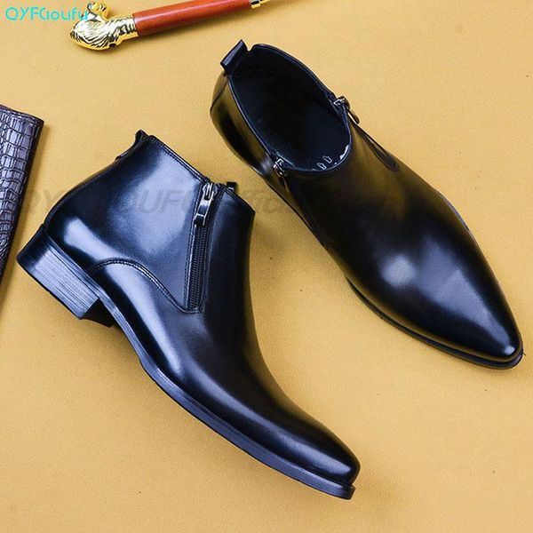 dress shoes pointed men's ankle boots zip genuine cow leather 2021 autumn british fashion men black brown chelsea boot lcad
dress shoes pointed men's ankle boots zip genuine cow leather 2021 autumn british fashion men black brown chelsea boot lcad