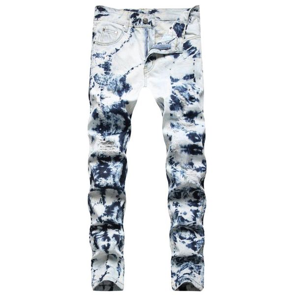 men's jeans high street hole ripped denim men fashion full length slim casual bleached retro washed skinny pencil pants male wild, Blue
men's jeans high street hole ripped denim men fashion full length slim casual bleached retro washed skinny pencil pants male wild, Blue