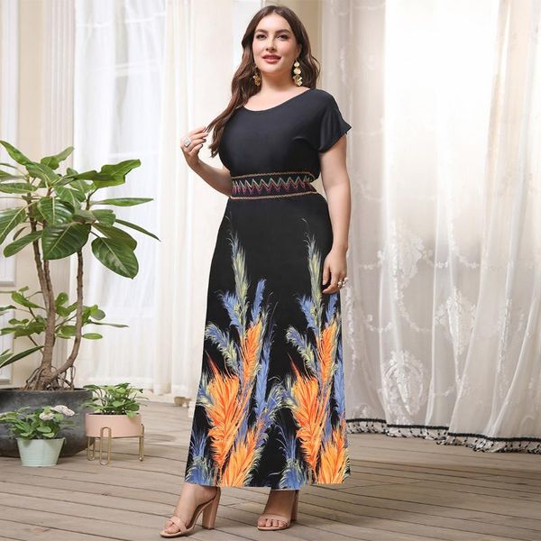 plus size dresses 5xl women's summer dress 2021 o-neck high waist beach prom party suspender bohermian long, Black
plus size dresses 5xl women's summer dress 2021 o-neck high waist beach prom party suspender bohermian long, Black
