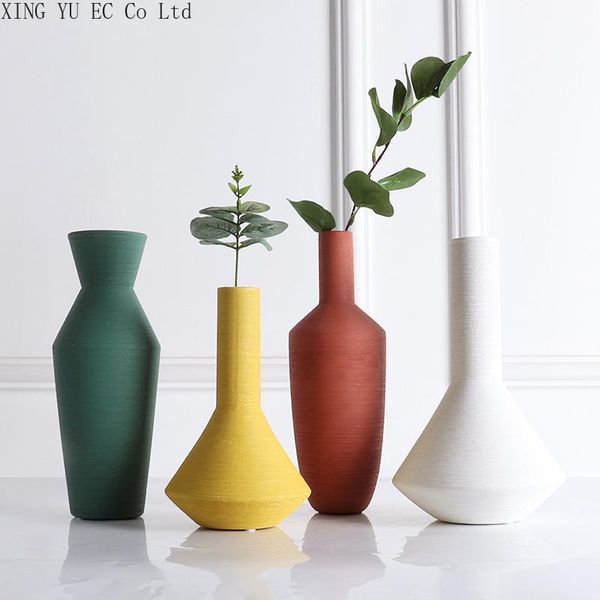 nordic brushed ceramic vase ornaments dried flower arrangement accessories counterliving room home decoration vases
nordic brushed ceramic vase ornaments dried flower arrangement accessories counterliving room home decoration vases