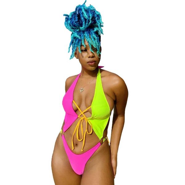 women's swimwear bikinis 2021 woman lace-up steel ring color bikini set swimsuit one piece, White;black
women's swimwear bikinis 2021 woman lace-up steel ring color bikini set swimsuit one piece, White;black