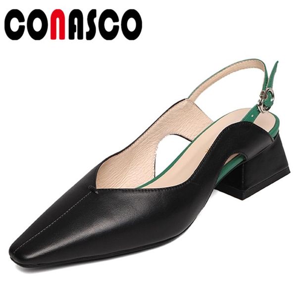sandals conasco fashion concise casual 2021 summer women genuine leather pumps buckle strap hollow out shallow shoes woman, Black
sandals conasco fashion concise casual 2021 summer women genuine leather pumps buckle strap hollow out shallow shoes woman, Black