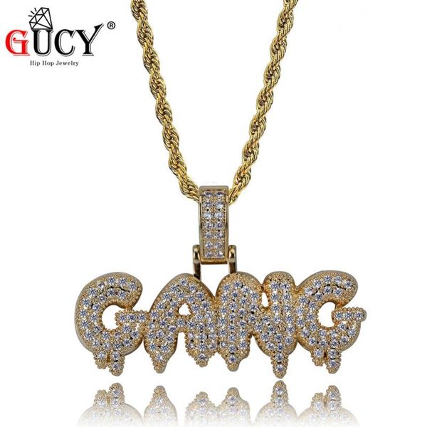 pendant necklaces gucy gang letter necklace all iced out micro paved cz stones gold silver color hip hop men's gift party
pendant necklaces gucy gang letter necklace all iced out micro paved cz stones gold silver color hip hop men's gift party