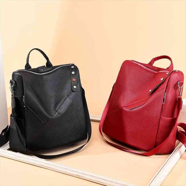 leather women backpack multi functional shoulder bag female large capacity daypack lady girl travel red bagpack
leather women backpack multi functional shoulder bag female large capacity daypack lady girl travel red bagpack