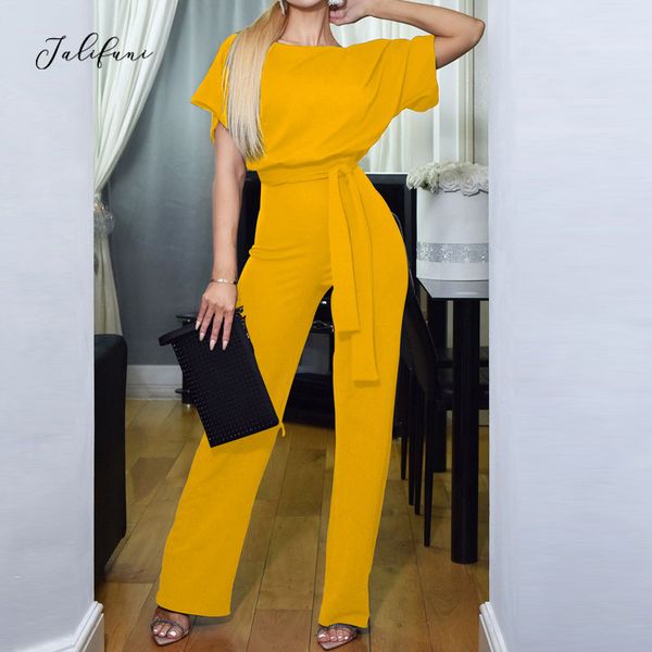 summer fashion o-neck short sleeve sashes straight wide leg plus size trousers solid backless empire waist ladies long jumpsuits 210415, Black;white
summer fashion o-neck short sleeve sashes straight wide leg plus size trousers solid backless empire waist ladies long jumpsuits 210415, Black;white