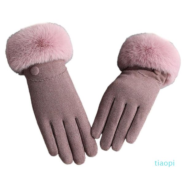five fingers gloves women driving full finger button decor plush lined touch screen mittens x7jb, Blue;gray
five fingers gloves women driving full finger button decor plush lined touch screen mittens x7jb, Blue;gray