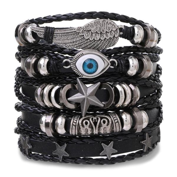charm bracelets vkme 4/5pcs/ set braided wrap leather for men women vintage evil eye bracelet mens jewellery ethnic wristbands, Golden;silver
charm bracelets vkme 4/5pcs/ set braided wrap leather for men women vintage evil eye bracelet mens jewellery ethnic wristbands, Golden;silver
